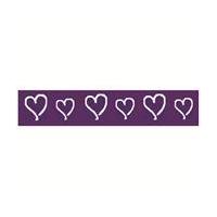 Purple Curly Hearts Ribbon 15 mm x 3.5 m
