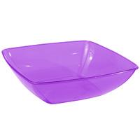 purple square plastic party bowl