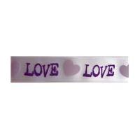 Purple Love Ribbon 25 mm x 3 m