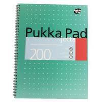 Pukka A4 Jotta Notebook Wirebound Feint Ruled 200 Pages Pack of 3