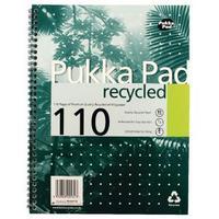 Pukka Recycled Wirebound A4 Notebook Feint Ruled With Margin 4 Hole