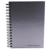 Pukka Wirebound A5 Notebook Feint Ruled 160 Pages Silver Pack of 5