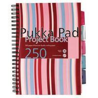 Pukka A4 Project Book Wirebound Hardback Feint Ruled 250 Pages Pack of