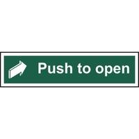 Push to open - Self Adhesive Sticky Sign (300 x 75mm)