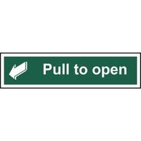 Pull to open - Self Adhesive Sticky Sign (300 x 75mm)