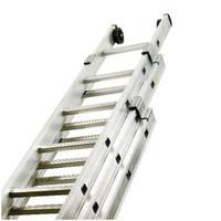 Push Up Aluminium Ladder 3 Section 8 Rungs 328665