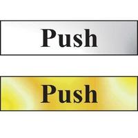 Push Sign - POL (200 x 50mm)