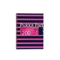 Pukka A4 Pad Jotta Notebook Feint Ruled With Margin 200 Pages NavyPink
