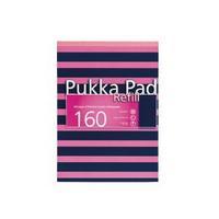 Pukka Navy A4 Refill Pad 160 Pages NavyPink Pack of 6 6678-NVY