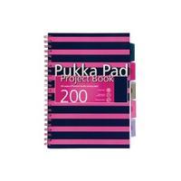 Pukka A4 Navy Project Book NavyPink Pack of 3 6670-NVY
