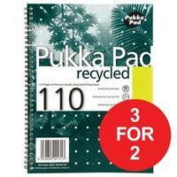 Pukka Pad Notebook Wirebound Recycled 80gsm Ruled and Margin 4 Hole