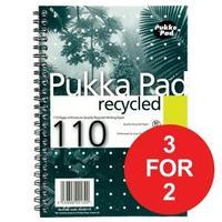 Pukka Pad Notebook Recycled Wirebound Perforated Punched Ruled 110pp