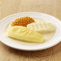 Pureed Omelette in Cheesy Sauce