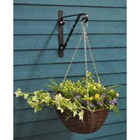 Purple And Yellow 30cm Artificial Hanging Basket by Smart Garden