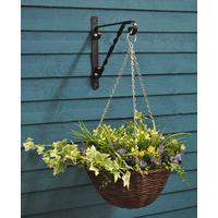 purple and yellow 30cm artificial hanging basket by smart garden