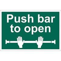 Push Bar To Open Sign