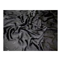 Punched Slinky Satin Dress Fabric Black