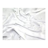 punched slinky satin dress fabric white