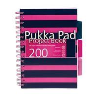 pukka pad a5 navy project book pink