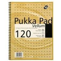 Pukka Pad A4 Vellum Pad Wirebound Metallic 80gsm Ruled & Margin 120 Pages (Pack 3)
