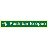 push bar to open 450x75mm glow in the dark