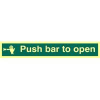 Push Bar To Open 450x100mm Glow In The Dark