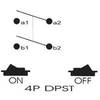 Pushbutton 250 Vac 10 A 2 x Off/On SCI R13-537A B/R/G latch 1 pc(s)