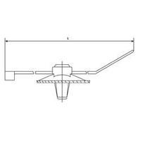 Push Mount Cable Tie, Arrowhead, Black, mm x mm, 1 pc(s)x, HellermannTyton T50RSFT6.5-HS-BK-D1, 150-13591