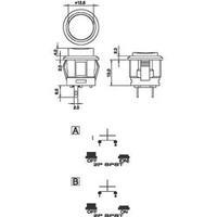 Pushbutton switch 250 Vac 1.5 A 1 x Off/On SCI R13-523B-05 latch 1 pc(s)