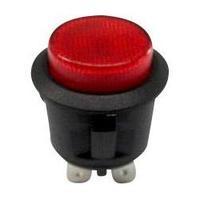 Pushbutton switch 250 Vac 6 A 1 x On/Off SCI R13-527BL-02 RED NEON 250VAC latch 1 pc(s)