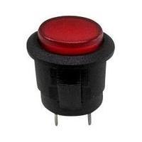 Pushbutton switch 250 Vac 1.5 A 1 x Off/On SCI R13-523BL-05 RED LED latch 1 pc(s)