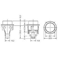 Pushbutton switch 250 Vac 16 A 2 x On/Off interBär 3656-250.22 IP65 latch 1 pc(s)