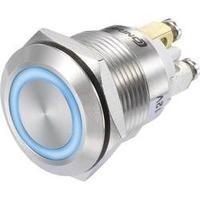 Pushbutton switch 48 Vdc 3 A 1 x On/(On) Conrad Components GQ19F-10E/B/12V/S IP65 momentary 1 pc(s)