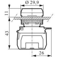 Pushbutton Front ring (steel), chrome-plated Red BACO BAL21AA01Q 1 pc(s)