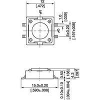 Pushbutton 12 Vdc 0.05 A 1 x Off/(On) Diptronics DTSM-21N-V-B momentary 1 pc(s)