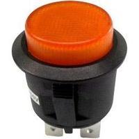 Pushbutton switch 250 Vac 6 A 1 x On/Off SCI R13-527BL-02 YELLOW NEON 250VAC latch 1 pc(s)