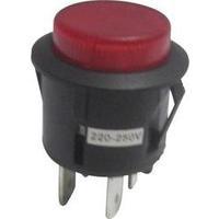 Pushbutton 250 Vac 6 A 1 x Off/(On) SCI R13-527AL-02 RED NEON 250VAC momentary 1 pc(s)