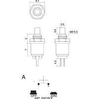 pushbutton 125 vac 05 a 1 x offon sci r13 81a 05 red actuator momentar ...