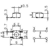 Pushbutton 12 V DC/AC 0.05 A 1 x Off/(On) Mentor 1254.1004 momentary 1 pc(s)