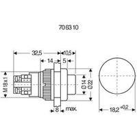 Pushbutton 250 Vac 2 A 1 x Off/(On) RAFI DRUCKTASTER 1 S+10E, SCHWARZ momentary 1 pc(s)