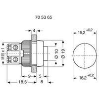 Pushbutton 250 Vac 0.7 A 1 x Off/(On) RAFI DRUCKTASTER 1 SCHLIESSER, WEISS momentary 1 pc(s)