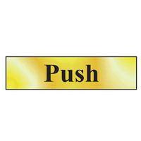 Push - Polished Brass Effect 200 x 50mm