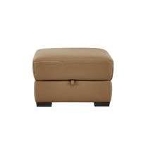 Puglia Leather Storage Footstool