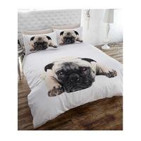 Pug Double Duvet Cover and Pillowcase Set