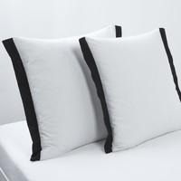 pure blackwhite square single pillowcase