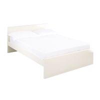 Puro High Gloss Bed Frame - Double - Cream