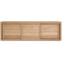 Pure Oak 3 Sliding Door Large Sideboard