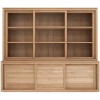 Pure Oak 3 Sliding Door Large Dresser