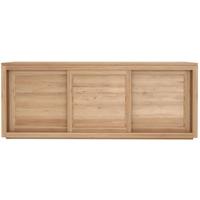 Pure Oak 3 Sliding Door Small Sideboard