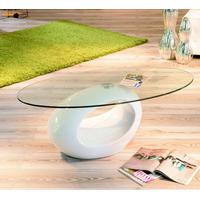 Pucci Glass Coffee Table with White Gloss Base